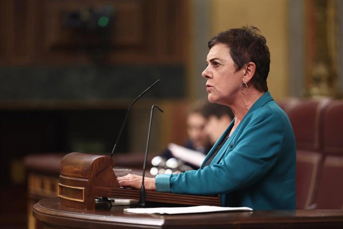La portavoz de EH Bildu, Mertxe Aizpurua, interviene en el Congreso de los Diputados
