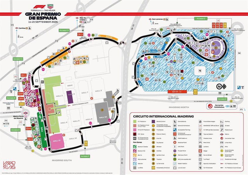 Plan de Movilidad para el Gran Premio de Fórmula 1 en Madrid