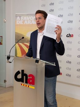 El portavoz de CHA en las Cortes de Aragón, Jorge Pueyo.