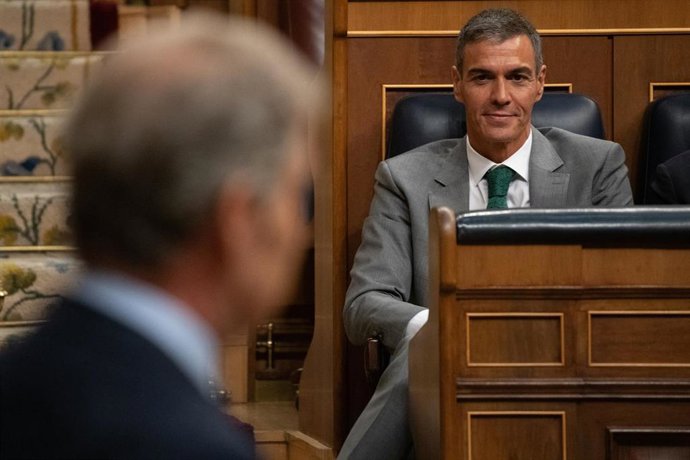 El presidente del Gobierno, Pedro Sánchez, durante una sesión plenaria en el Congreso de los Diputados, a 3 de septiembre de 2026, en Madrid (España). 