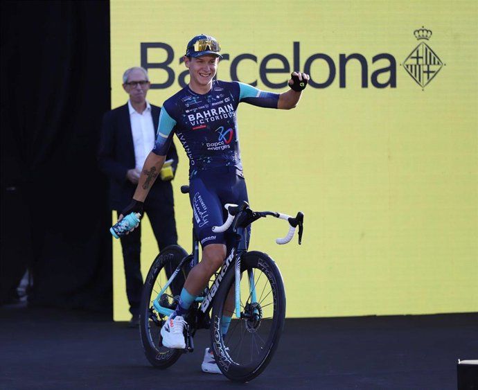 Archivo - El ciclista esloveno Jakob Omrzel.