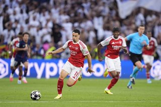 Archivo - Gabriel Martinelli of Arsenal FC in action during the UEFA Champions League Final 2026 match between Paris Saint-Germain and Arsenal FC at Puskas Arena on May 30, 2026 in Budapest, Hungary.