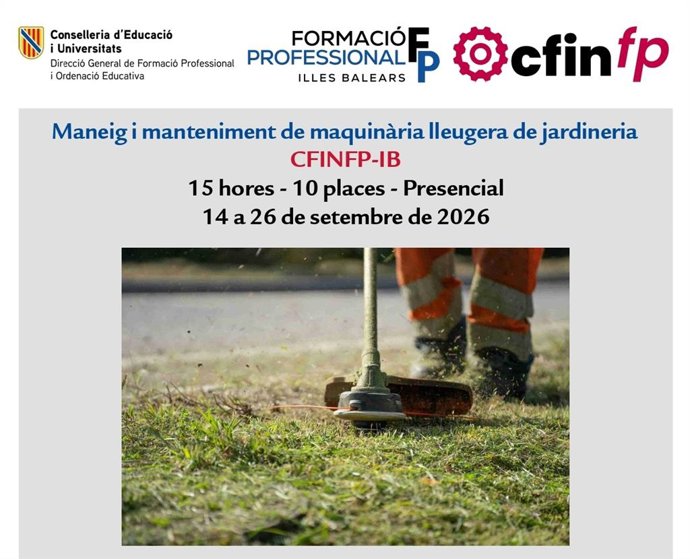 Cartel de un curso de FP