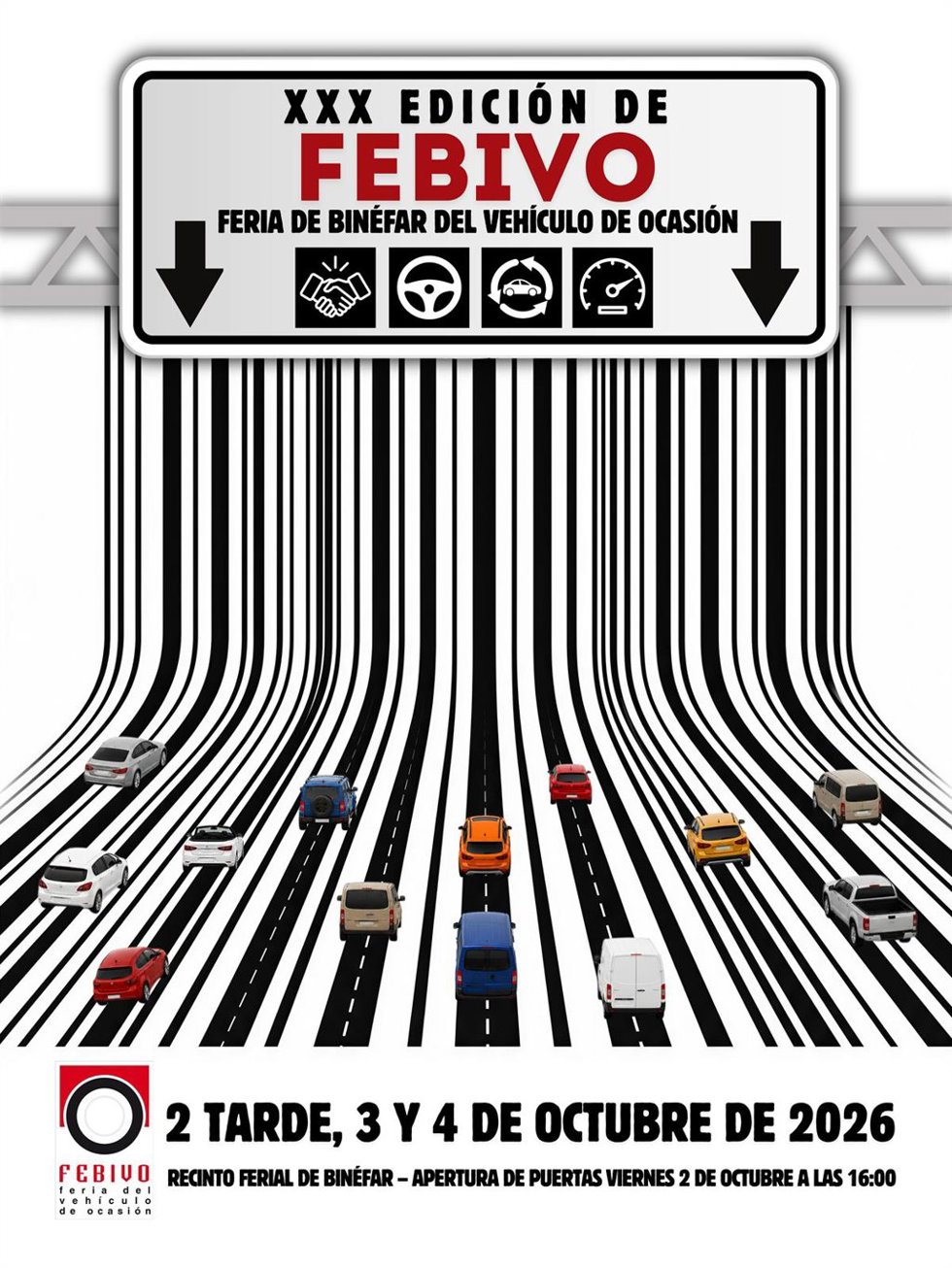 El cartel de la ilustradora Noemí Ruiz difundirá la XXX edición de la Feria de Binéfar del Vehículo de Ocasión