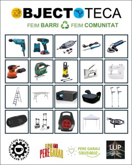 Productos que se pueden solicitar en la 'objetoteca' de Pere Garau.