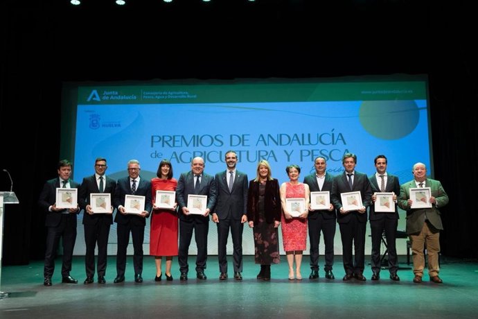 Imagen del acto de entrega de galardones de los Premios de Andalucía de Agricultura y Pesca celebrado en 2025.