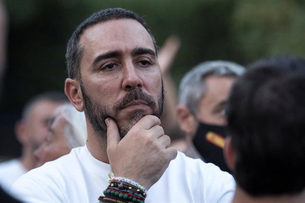 Archivo - El empresario Víctor de Aldama durante una manifestación ante la embajada de Marruecos en Madrid, a 2 de agosto de 2026, en Madrid (España). 
