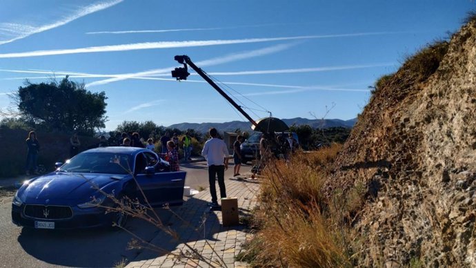 Archivo - Grabación rodaje serie Toy Boy Atresmedia y Netflix en la comarca de la axarquía Costa del Sol.
