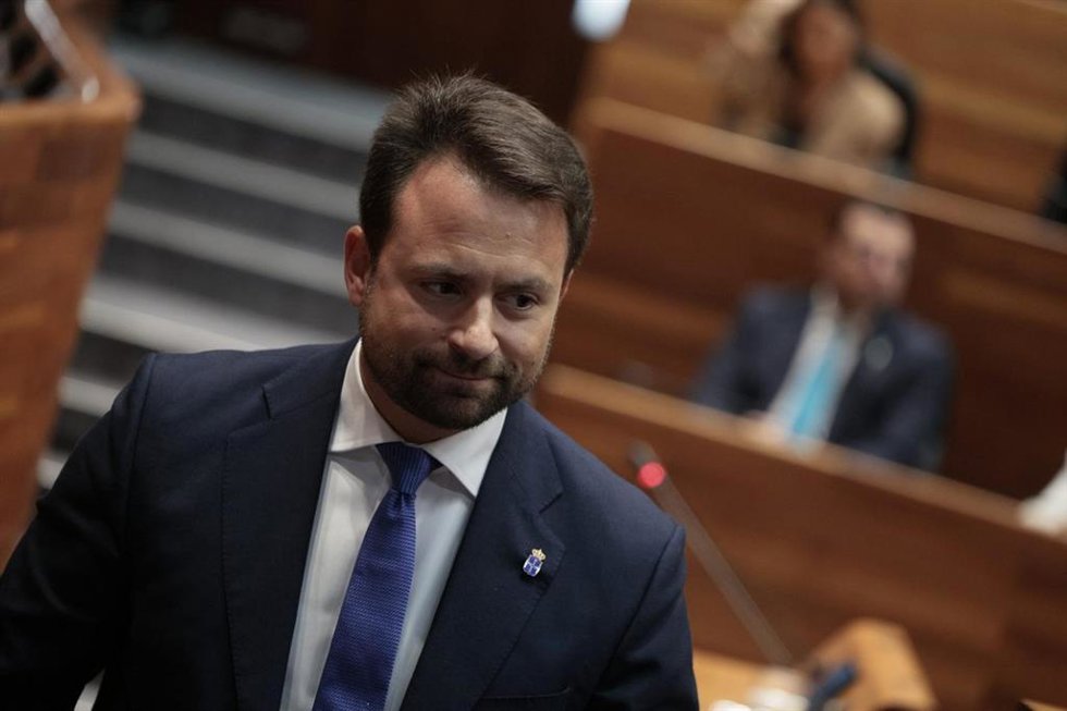 El portavoz del PP en la Junta General y presidente del PP, Álvaro Queipo.