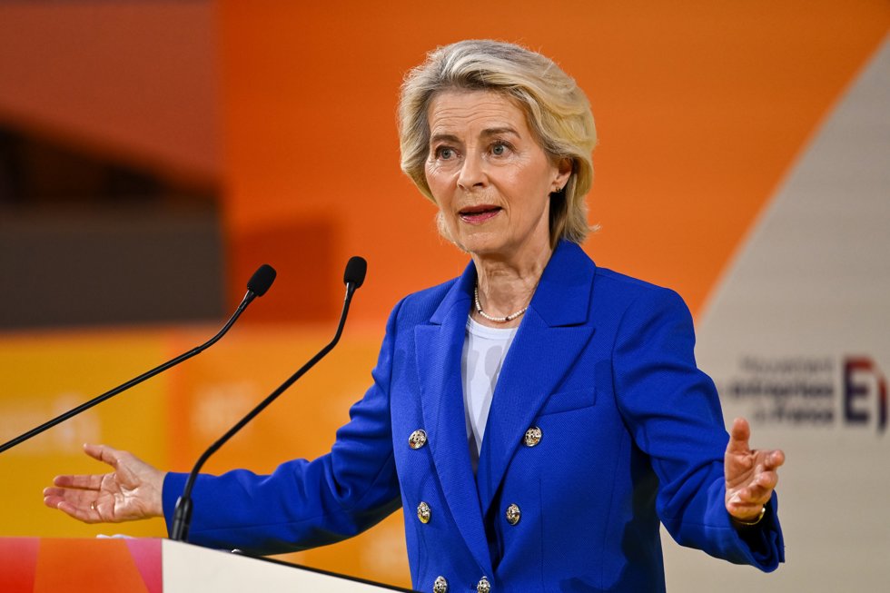 27 August 2026, France, Paris: The President of the European Commission, Ursula von der Leyen, on the main stage at the REF at Roland Garros. Photo: Julien Mattia/Le Pictorium via ZUMA Press/dpa
