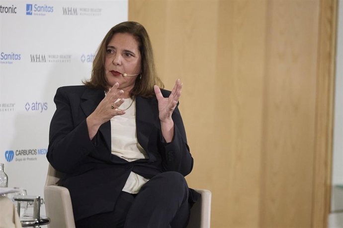 Archivo - La consejera de Salud del Gobierno de las Islas Baleares, Manuela García Romero durante un desayuno Socio-Sanitario, a 7 de mayo de 2026, en Madrid (España).