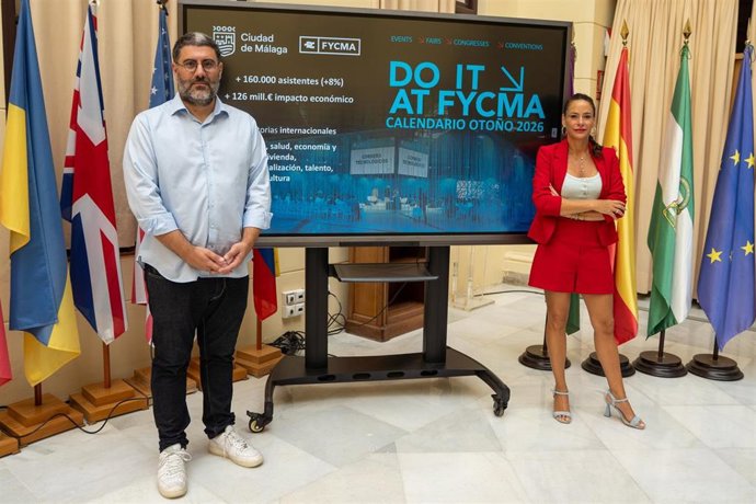 La concejala delegada del Área de Innovación, Digitalización y Captación de Inversiones del Ayuntamiento de Málaga, y edil responsable de Fycma, Alicia Izquierdo, en la presentación de la programación del final de 2026 en Fycma.