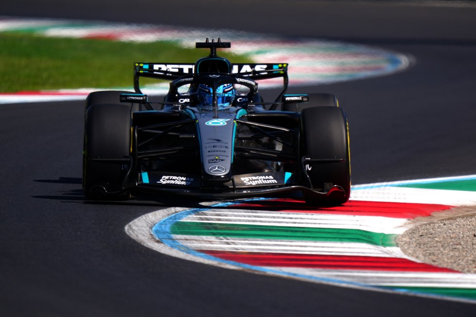 El piloto inglés de F1 George Russell (Mercedes), en el GP de Italia 2026.
