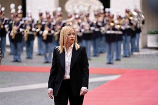 (Foto de ARCHIVO)  La primera ministra de Italia, Giorgia Meloni    REMITIDA / HANDOUT por PALAZZO CHIGI  Fotografía remitida a medios de comunicación exclusivamente para ilustrar la noticia a la que hace referencia la imagen, y citando la procedencia de