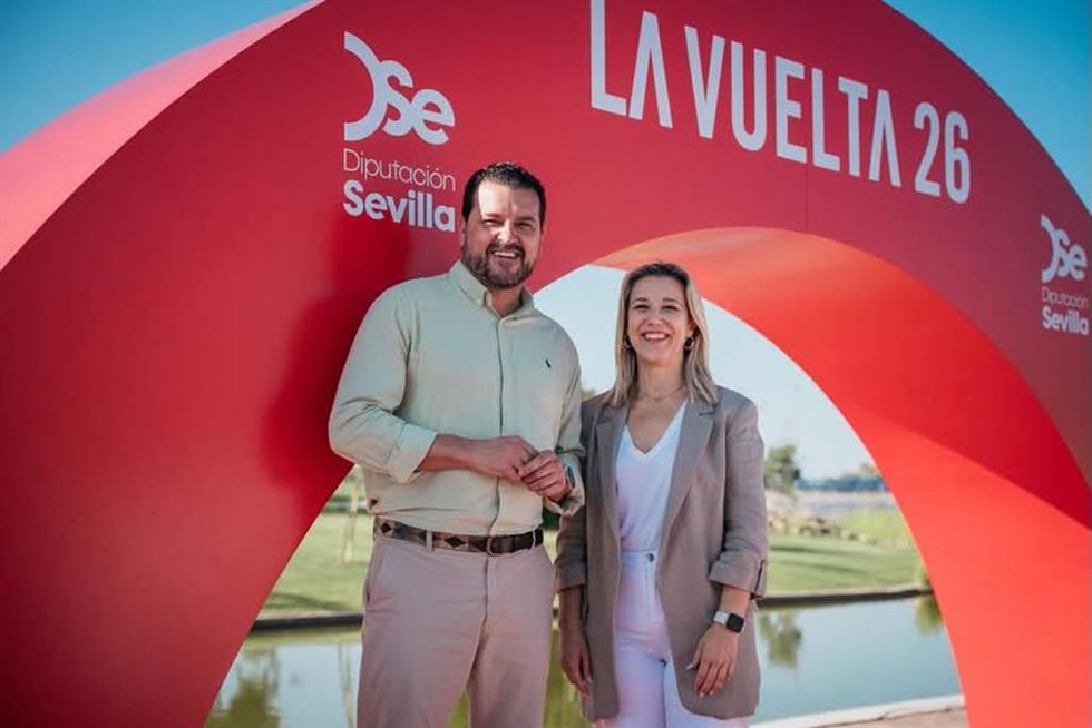 La alcaldesa de Alcalá, en la presentación de las etapas de esta edición de La Vuelta, en una imagen de archivo