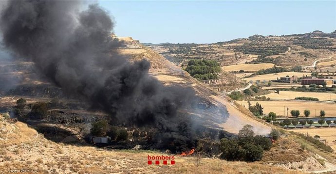 Incendi a Cervera (Lleida)