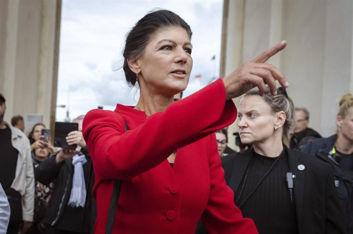 Archivo - La política Sahra Wagenknecht en un acto en Berlín en 2025.