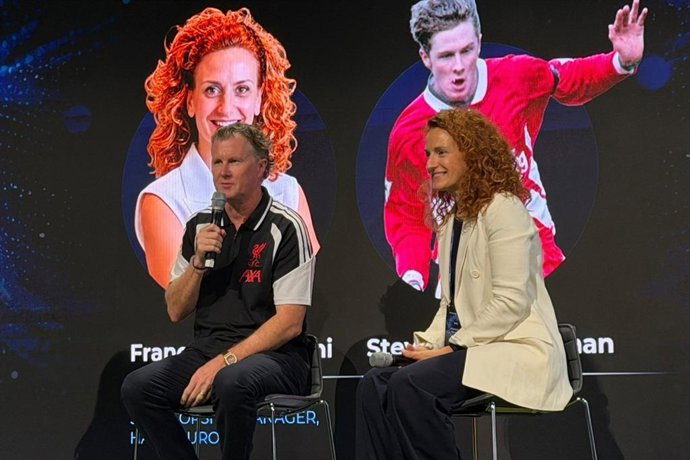 Steve McManaman y Francesca Tognoni, durante la feria tecnológica IFA 2026.