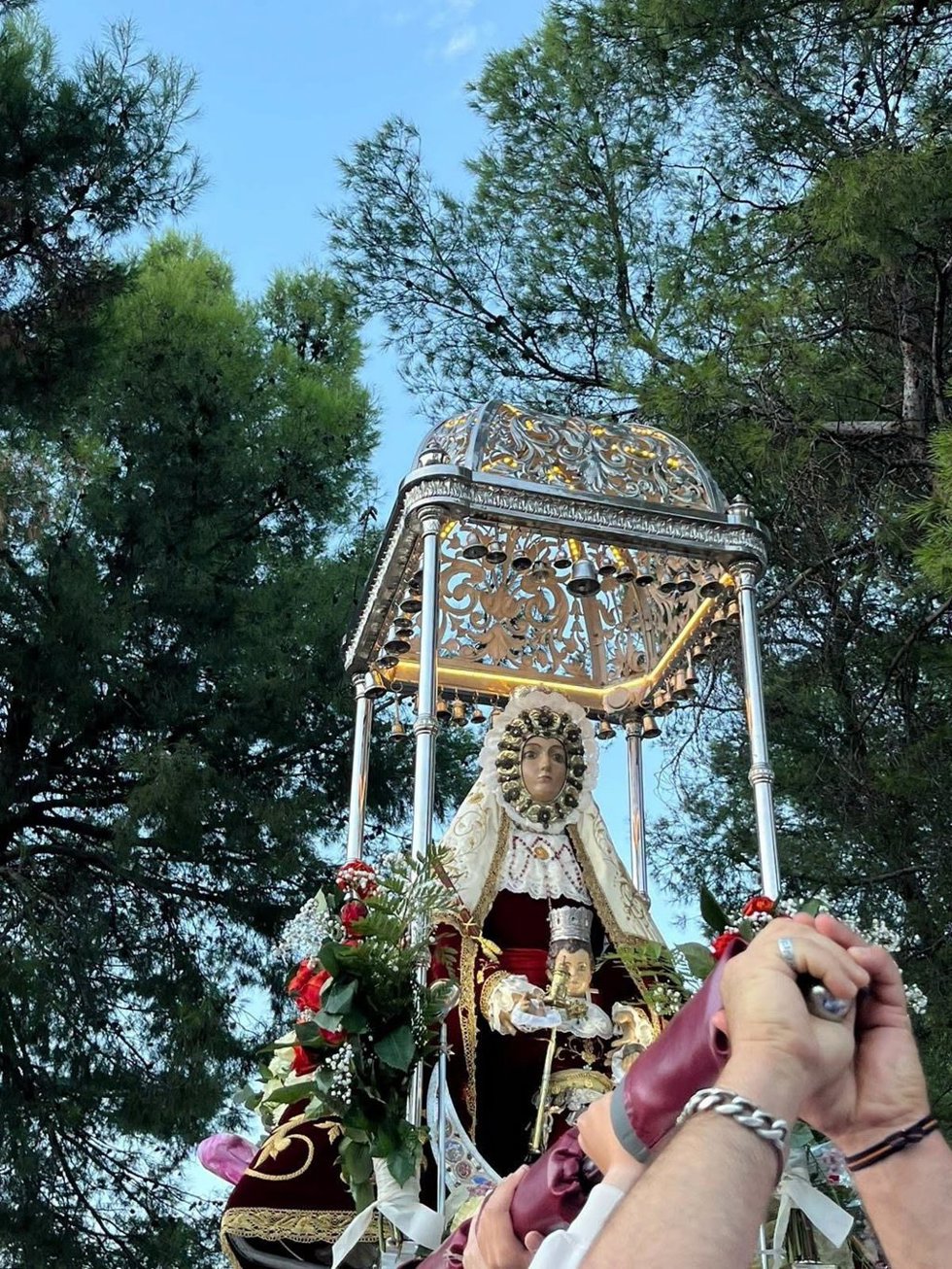 La Virgen de Tíscar en su regreso al santuario desde el casco urbano de Quesada.