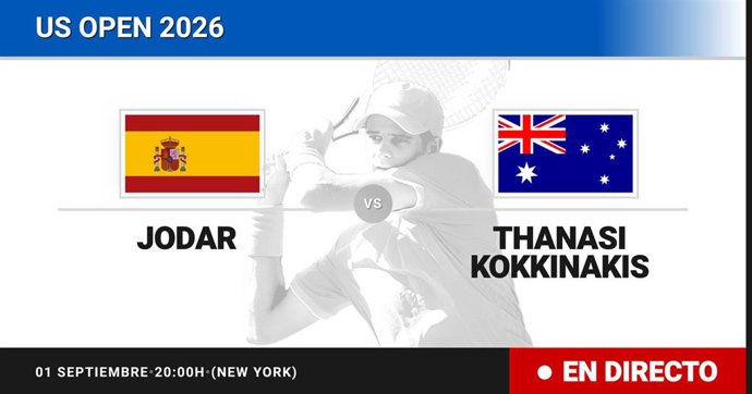 Rafael Jodar - Thanasi Kokkinakis: resumen y estadísticas del partido de Sesentaicuatroavos de final de US Open ATP