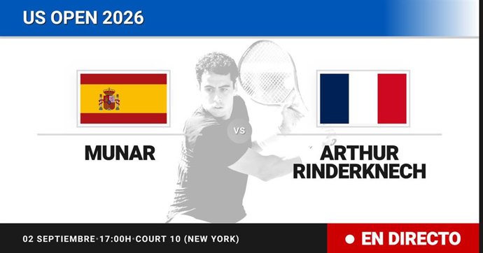Jaume Munar - Arthur Rinderknech: resumen y estadísticas del partido de Treintaidosavos de final de US Open ATP
