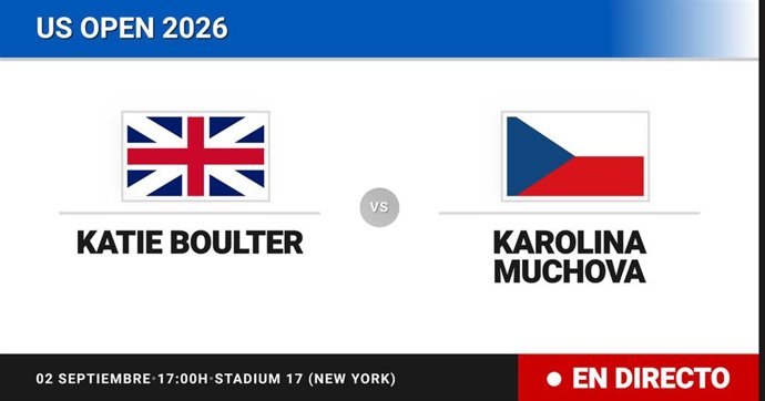 Katie Boulter - Karolina Muchova: resumen y estadísticas del partido de Treintaidosavos de final de US Open WTA