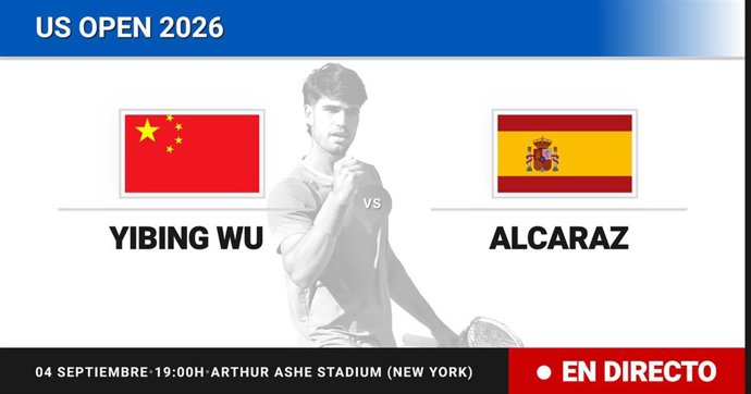 Yibing Wu - Carlos Alcaraz: resumen y estadísticas del partido de Dieciseisavos de final de US Open ATP