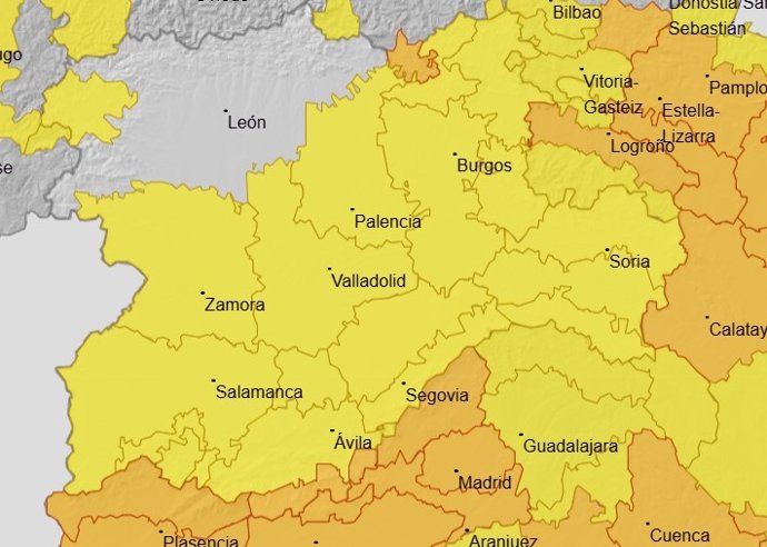 Avisos meteorológicos por altas temperaturas para el 4 de septiembre de 2026 en Castilla y León.