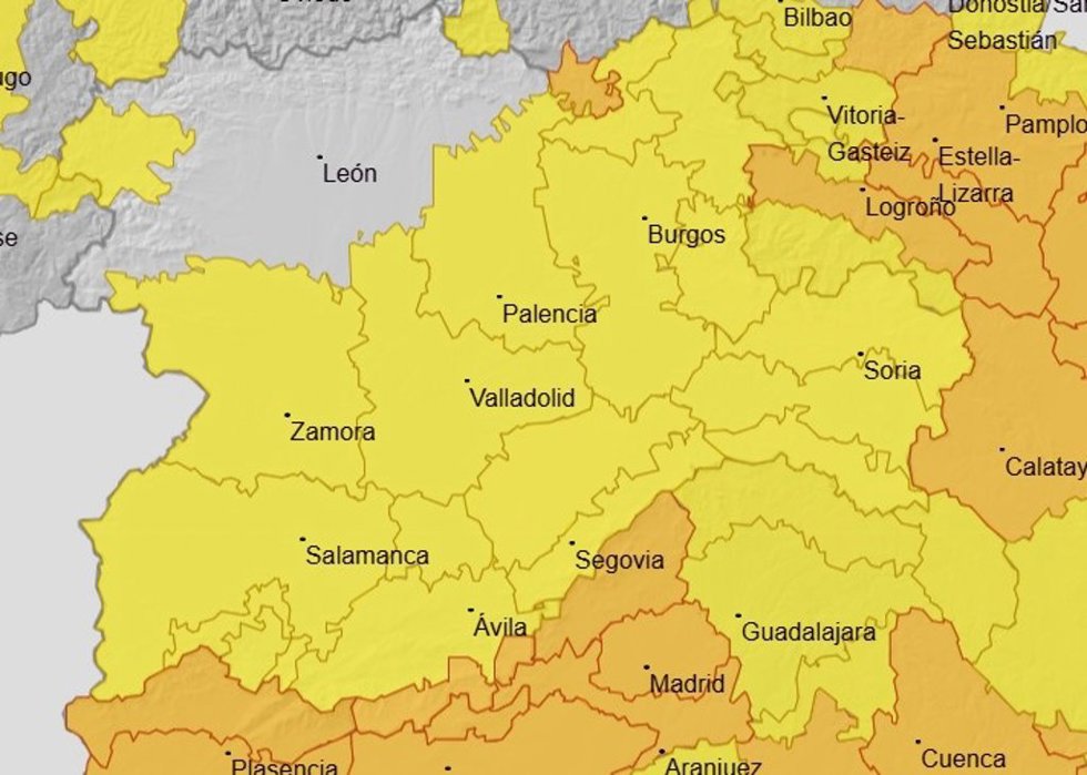 Avisos meteorológicos por altas temperaturas para el 4 de septiembre de 2026 en Castilla y León.