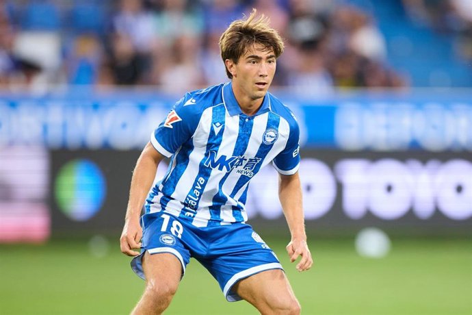 Mikel Rodríguez, durante un partido.