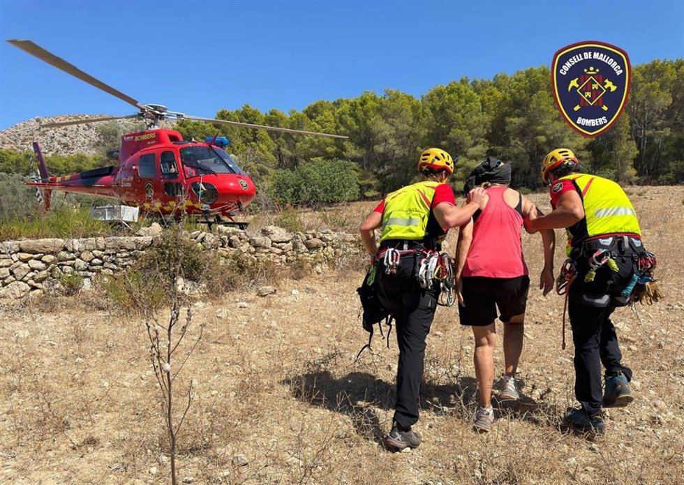 Los Bomberos de Mallorca, en un rescate.