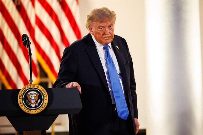 2 de setembro de 2026, Washington, Distrito de Columbia, EUA: O presidente dos Estados Unidos, Donald J. Trump, faz um discurso ao receber legisladores republicanos para um “churrasco de fim de verão” no Jardim das Rosas da Casa Branca, em Washington, DC,