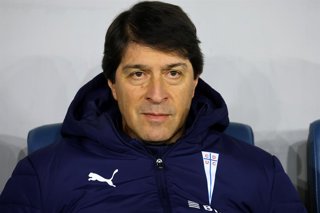 Futbol, Universidad Catolica vs Ohiggins. Fecha 21 de Liga de Primera 2026. El entrenador de Universidad Catolica Daniel Garnero es fotografiado durante el partido contra Ohiggins de la Liga de Primera disputado en el estadio Claro Arena. Santiago,