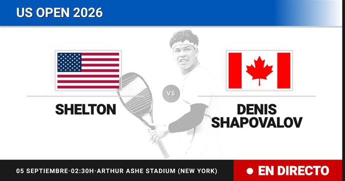 Ben Shelton - Denis Shapovalov: resumen y estadísticas del partido de Dieciseisavos de final de US Open ATP