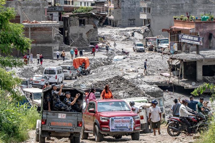 Archivo -  El distrito de Nuwakot se encuentra casi totalmente aislado y paralizado tras las catastróficas riadas
