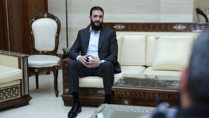 Archivo - Arquivo - O presidente de transição da Síria, Ahmed Husein al Shara.