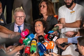La consellera d'Economia i Finances de Catalunya, Alicia Romero, ofereix declaracions als mitjans després de la reunió del Consell de Política Fiscal i Financera (CPFF)