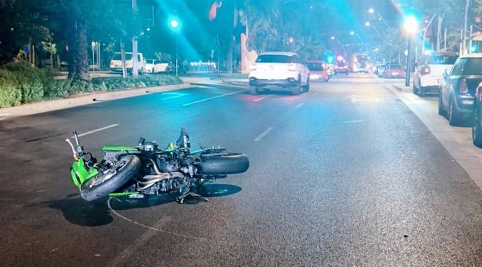 Investigan el accidente de un motorista tras hacer zigzags entre el tráfico en Palma