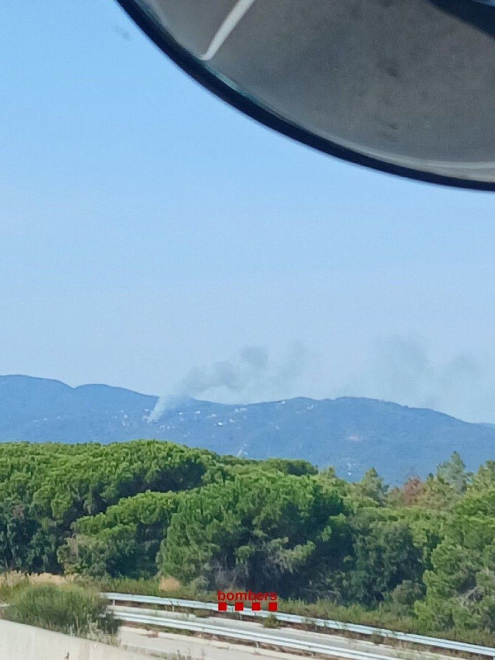 Imagen del incendio en Tordera (Barcelona)