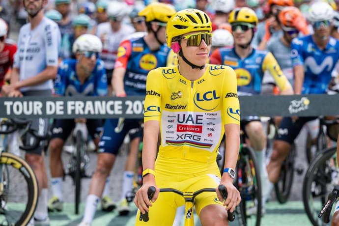 Archivo - Tadej Pogacar, campeón del Tour de Francia 2026.