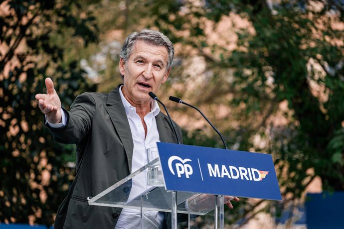 El presidente del PP, Alberto Núñez Feijóo, durante la inauguración de las Jornadas Parlamentarias del Grupo Popular de la Asamblea de Madrid, en el hotel EXE Getafe, a 5 de septiembre de 2026, en Getafe, Madrid (España). 