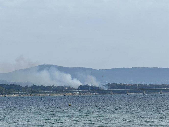 Incendio forestal en Vilanova de Arousa (Pontevedra), a 5 de septiembre de 2026.