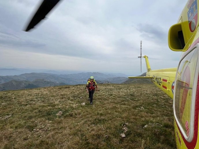 Imagen del rescate en el monte Porracolina en Soba