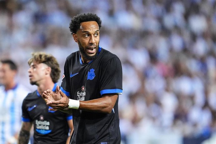 El delantero gabonés del Deportivo de A Coruña Pierre-Emerick Aubameyang.