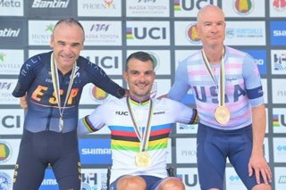 Ricardo Ten, en el Campeonato del Mundo de ciclismo paralímpico.
