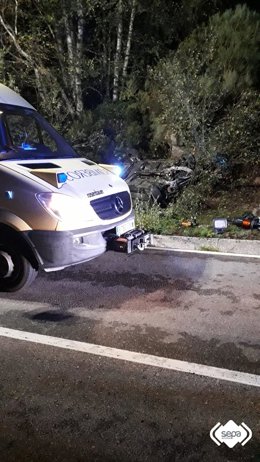 Accidente en la AS-15, en Degaña.
