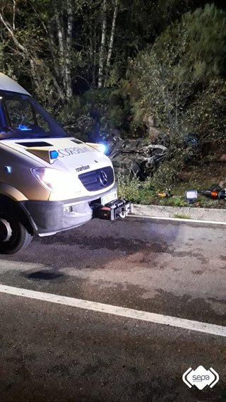 Accidente en la AS-15, en Degaña.