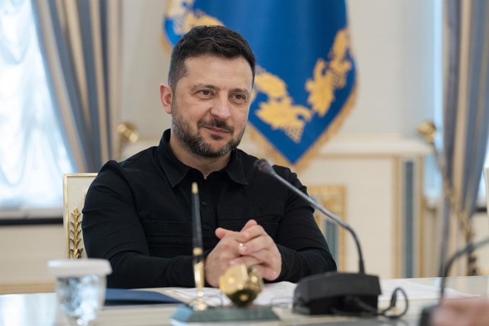 Archivo - El presidente de Ucrania, Volodimir Zelenski