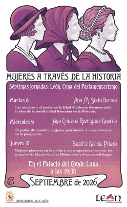 El Palacio de Conde Luna acogerá tres ponencias sobre mujeres en las Jornada 'León, Cuna del Parlamentarismo'