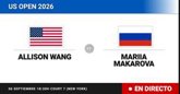 Foto: Allison Wang - Mariia Makarova, en directo hoy: sigue el partido de US Open Juniors, Girls